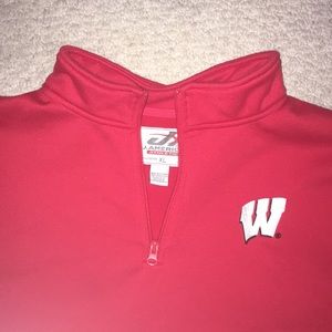 Mens collared Wisconsin Badgers quarter zip